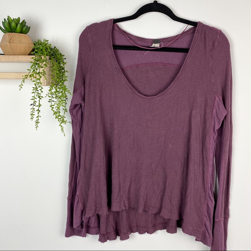 We the free purple long sleeve top size med‎